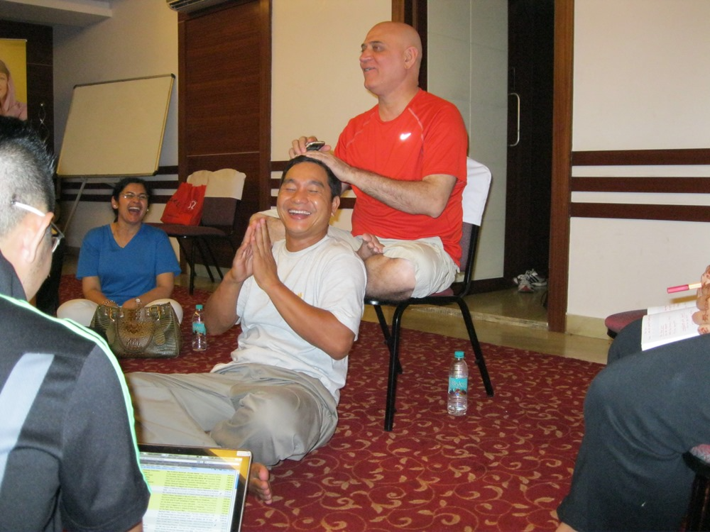 Chow Siddhartha with Dr Madan Kataria, the founder of Laughter Yoga Image